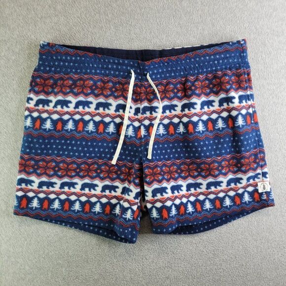 Chubbies Sweat Shorts Mens XL Fleece Bear Christmas PJs Snowflakes Nordic - Picture 1 of 13
